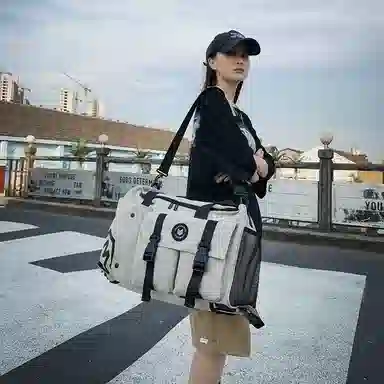 醇龙 休闲简约多功能干湿分离旅游时尚百搭 牛津复合布 旅行包 常规 男女同款情侣款 黑/卡其/红/粉/紫/黄/青绿/牛仔蓝/军绿