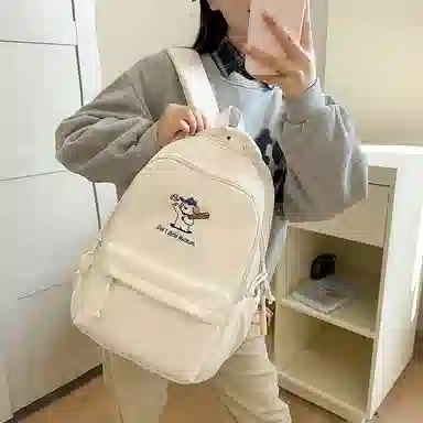 醇龙 可爱书包大容量学院风休闲旅行背包 尼龙 双肩包 常规 女款 多色