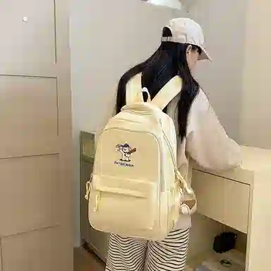 醇龙 可爱书包大容量学院风休闲旅行背包 尼龙 双肩包 常规 女款 多色