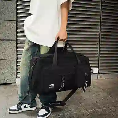 醇龙 多口袋干湿分离 尼龙 旅行包 男女同款情侣款 黑/军绿/灰/果绿