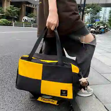 醇龙 大容量干湿分离时尚 尼龙 单肩包 男女同款情侣款 黑/红/黄/卡其/青绿/军绿/粉