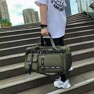 醇龙 多功能干湿分离简约短途旅游时尚百搭 尼龙 旅行包 男女同款情侣款 黑/粉/黄/绿/卡其/牛仔蓝