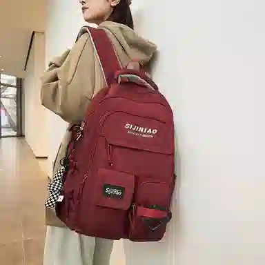 醇龙 工装包轻便时尚潮流大容量初高中休闲旅行背包 尼龙 双肩包 男女同款情侣款 多色