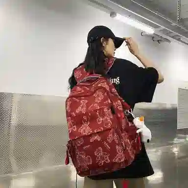 醇龙  尼龙男女通用多色大容量双肩包