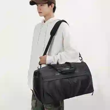 醇龙 大容量百搭 牛津布 旅行包 常规 男女同款情侣款 黑色/灰色