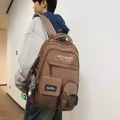 醇龙 工装包轻便时尚潮流大容量初高中休闲旅行背包 尼龙 双肩包 男女同款情侣款 多色