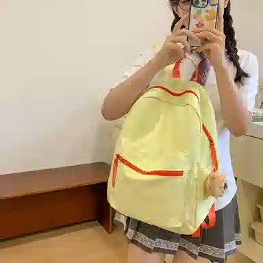 醇龙 男女通用 多色 尼龙 百搭通勤撞色大容量 双肩包