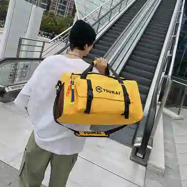 醇龙 大容量 轻便时尚 干湿分离 简约纯色 尼龙 单肩斜挎旅行包 常规 男女同款情侣款 黑/青绿/黄/粉/军绿/卡其