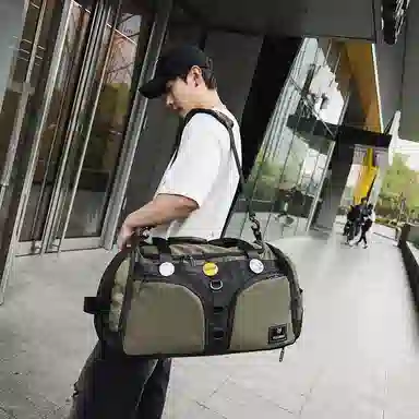 醇龙 大容量干湿分离多功能 尼龙 旅行包 男女同款情侣款 黑/黄/卡其/粉/军绿/青绿/蓝