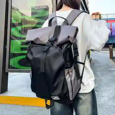 醇龙 时尚简约外出旅行百搭轻便 尼龙 双肩包 男女同款情侣款 多色