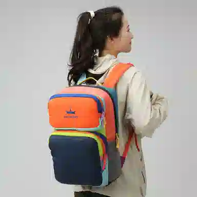 醇龙 多巴胺大容量轻便撞色时尚潮流 牛津布 双肩包 常规 男女同款情侣款 多色