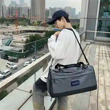 醇龙 大容量干湿分离 尼龙 旅行包 男女同款情侣款 黑/深灰/粉/红/卡其/绿/蓝