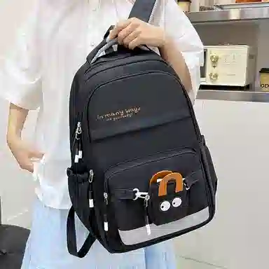 醇龙 学院风简约百搭电脑背包 尼龙 双肩包 常规 男女同款情侣款 多色