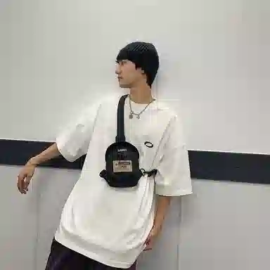 醇龙 休闲潮流 尼龙 胸包 常规 男女同款情侣款 黑色/米白色/红色/卡其色/灰色