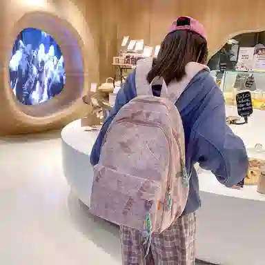 醇龙 韩版潮流涂鸦大容量耐用颜值 尼龙 双肩包 常规 女款 多色