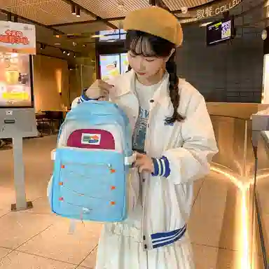 醇龙  尼龙男女通用多色露营多巴胺双肩包电脑大容量