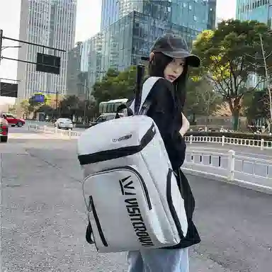 醇龙 旅行背包运动训练网球装备大容量书包 牛津布 双肩包 常规 男女同款情侣款 黑色/灰色