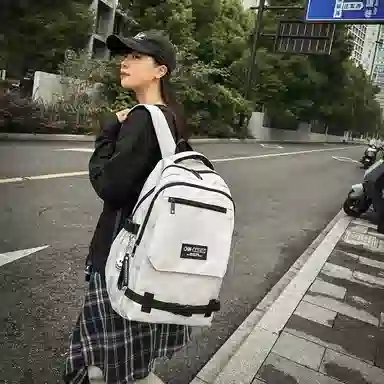 醇龙 百搭撞色旅游减负轻便 尼龙 双肩包 男女同款情侣款 多色