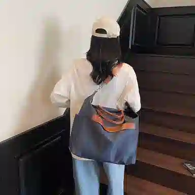 醇龙 高颜值时尚单肩包轻便大容量斜挎包韩系手提百搭 尼龙 旅行包 男女同款情侣款 多色