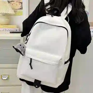 醇龙 纯色简约时尚百搭 尼龙 双肩包 男女同款情侣款 多色