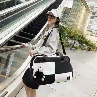 醇龙 大容量多用轻便干湿分离 牛津布 单肩包 男女同款情侣款 黑/蓝/青绿/红/白/粉/黄/紫