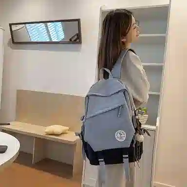 醇龙 大容量电脑包旅行包背包初中生高中生大学生书包通勤 尼龙 双肩包 男女同款情侣款 多色