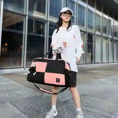 醇龙 大容量多用轻便干湿分离 牛津布 单肩包 男女同款情侣款 黑/蓝/青绿/红/白/粉/黄/紫