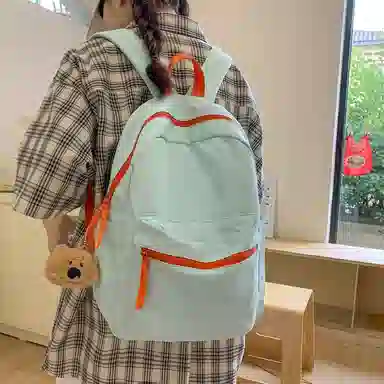 醇龙 男女通用 多色 尼龙 百搭通勤撞色大容量 双肩包