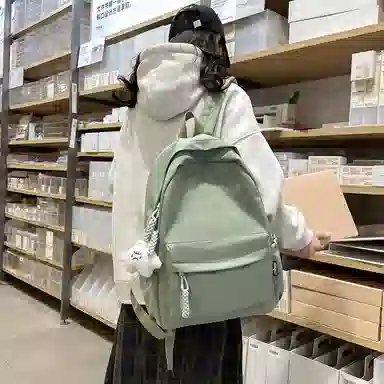 醇龙  简约纯色大容量 尼龙 男女通用 多色 背包双肩包