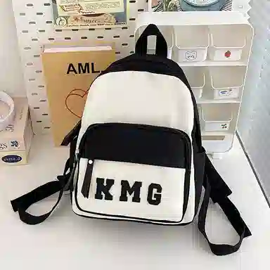 醇龙 撞色字母出游旅行韩系学院风轻便 尼龙 双肩包 常规 粉/蓝/黑/黄/绿