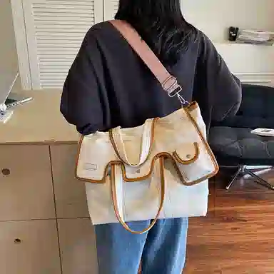 醇龙 时尚百搭方形帆撞色设计 尼龙 托特包单肩手提包 常规 男女同款情侣款 多色