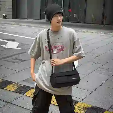 醇龙 纯色高级潮流百搭 尼龙 单肩包 常规 男女同款情侣款 多色