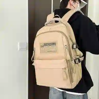 醇龙 初中高中生大容量轻便耐脏学生旅行 双肩包 男女同款情侣款 尼龙 多色