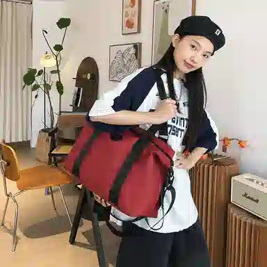 醇龙 轻便出差大容量 尼龙 旅行包 常规 男女同款情侣款 黑/红/粉/灰/蓝