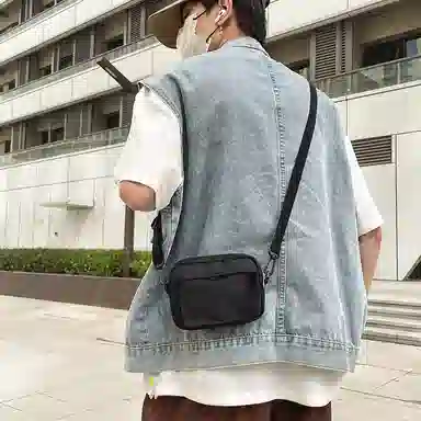 醇龙 尼龙男女通用多色简约单肩包情侣运动手机包休闲百搭斜挎包