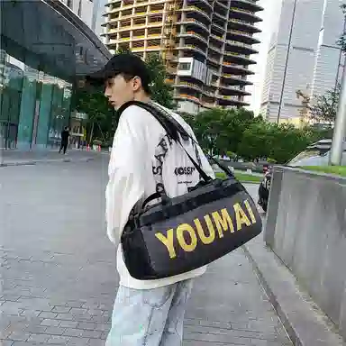 醇龙 轻便多功能大容量 尼龙 旅行包 男女同款情侣款 黄色/黑色/深灰色/卡其色/红色/绿色/粉色