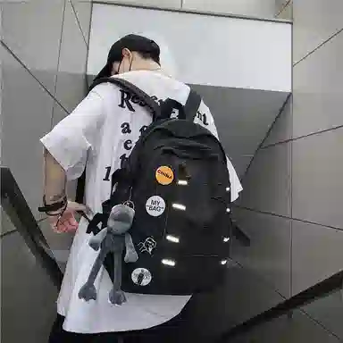 醇龙 简约时尚大学生休闲 百搭 大容量 情侣 男女通用 多色 尼龙 双肩包