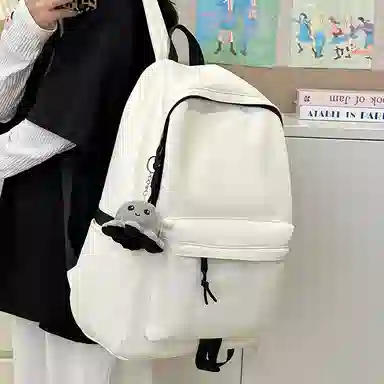 醇龙 纯色简约时尚百搭 尼龙 双肩包 男女同款情侣款 多色