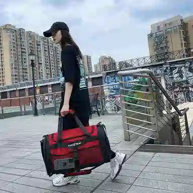 醇龙 多功能大容量干湿分离 尼龙 旅行包 常规 男女同款情侣款 黑色/红色/黄色/粉色/绿色/卡其色