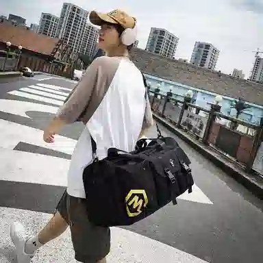 醇龙 休闲简约多功能干湿分离旅游时尚百搭 牛津复合布 旅行包 常规 男女同款情侣款 黑/卡其/红/粉/紫/黄/青绿/牛仔蓝/军绿