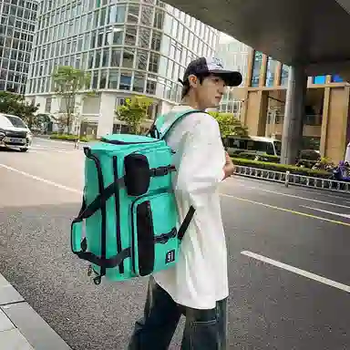 醇龙 多口袋干湿分离 尼龙 旅行包 男女同款情侣款 黑/军绿/灰/果绿