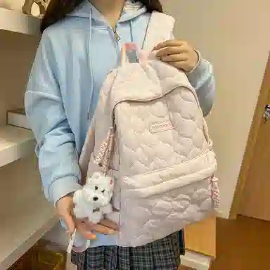 醇龙 设计感百搭简约学生 涤纶（聚酯纤维） 书包背包双肩包 女款 多色