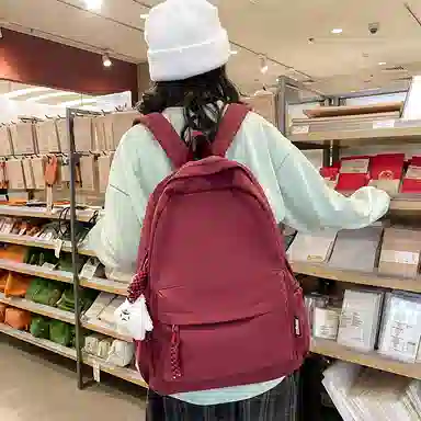 醇龙  简约纯色大容量 尼龙 男女通用 多色 背包双肩包