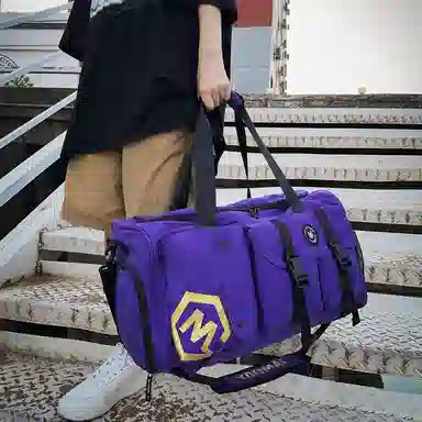 醇龙 休闲简约多功能干湿分离旅游时尚百搭 牛津复合布 旅行包 常规 男女同款情侣款 黑/卡其/红/粉/紫/黄/青绿/牛仔蓝/军绿