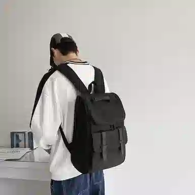 醇龙 小众设计时尚洋气大学生百搭双肩包 大容量简约大号 小号 情侣 男女通用