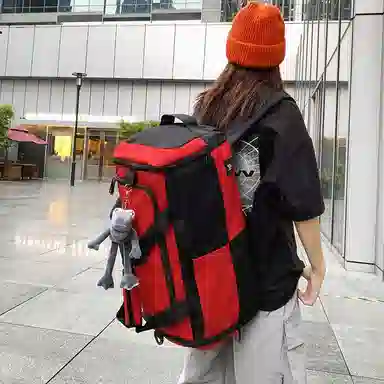 醇龙 简约多功能干湿分离百搭休闲撞色设计短途旅游时尚百搭 牛津布 旅行包 男女同款情侣款 蓝/灰/粉/青绿/黑/红/黄/紫