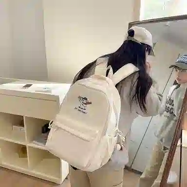 醇龙 可爱书包大容量学院风休闲旅行背包 尼龙 双肩包 常规 女款 多色