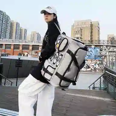 醇龙 多功能休闲时尚拉链开合 尼龙 旅行包 男女同款情侣款 多色