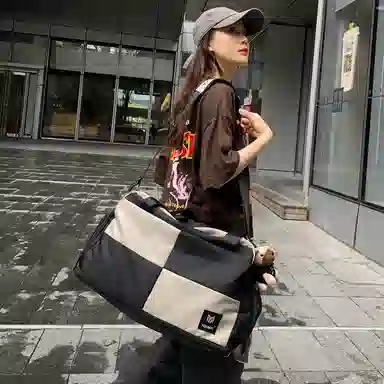 醇龙 大容量干湿分离时尚 尼龙 单肩包 男女同款情侣款 黑/红/黄/卡其/青绿/军绿/粉