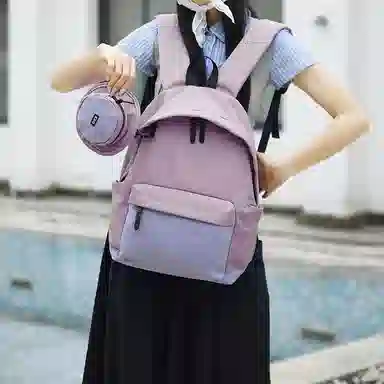 醇龙 拼色轻薄超轻大容量学生书包外出旅行多功能背包 尼龙 双肩包 男女同款情侣款 多色